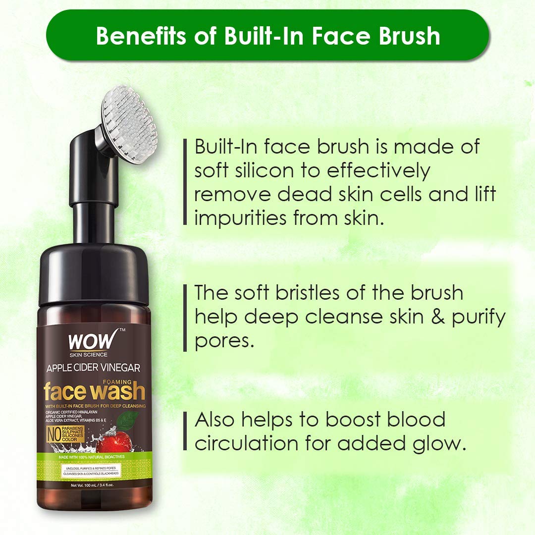 wow skin apple cider face wash