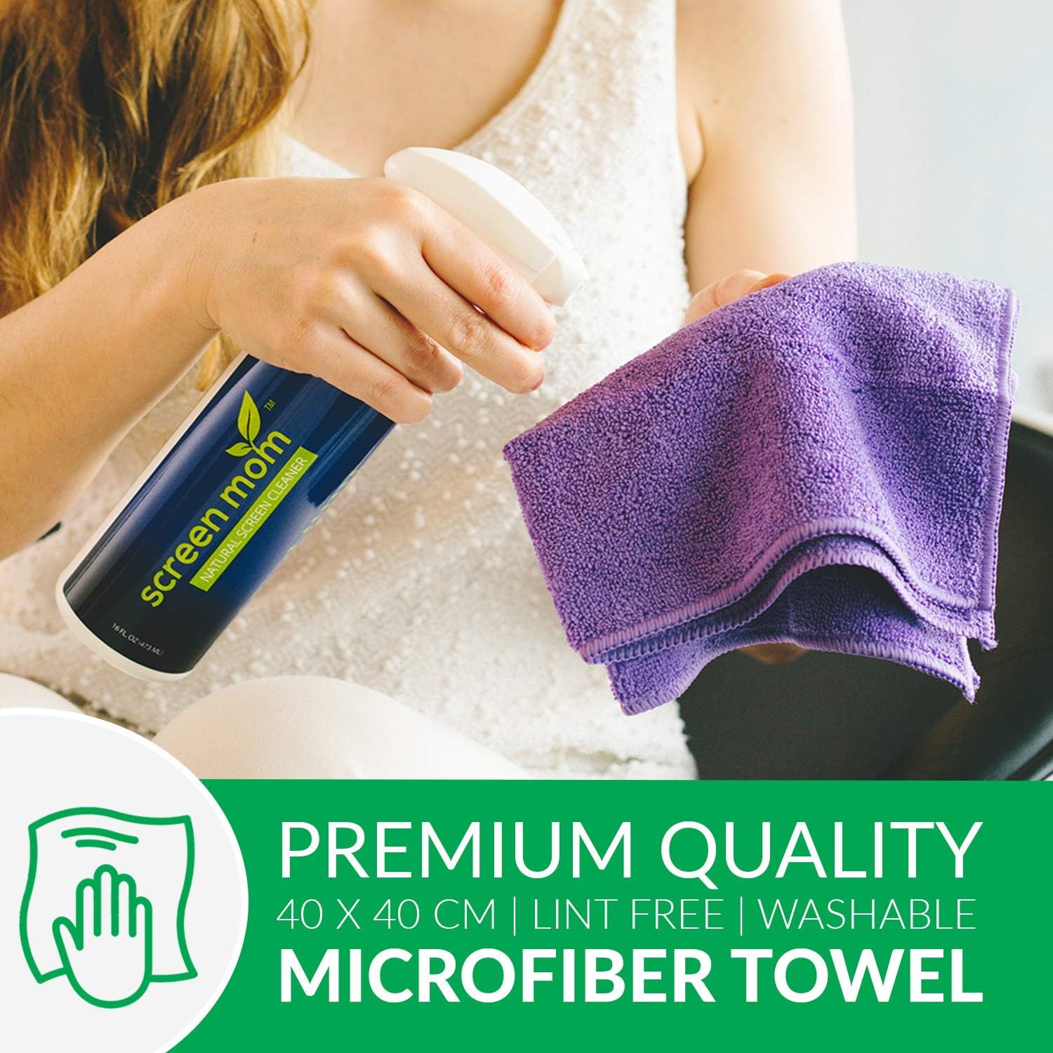 Screen Cleaner Kit - Best for LED & LCD TV, Computer Monitor, Laptop, and iPad Screens – Contains Over 1,572 Sprays in Each Large 16 Ounce Bottle – Includes Premium Microfiber Cloth: Computers & Accessories