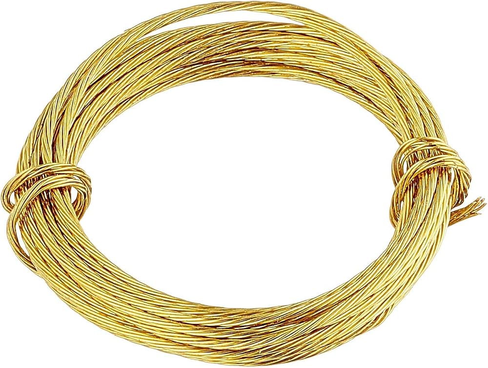 Merriway Brass Number 2 Picture Wire BH04070 3 Metre 1.1 mm Breakweight 11 kg