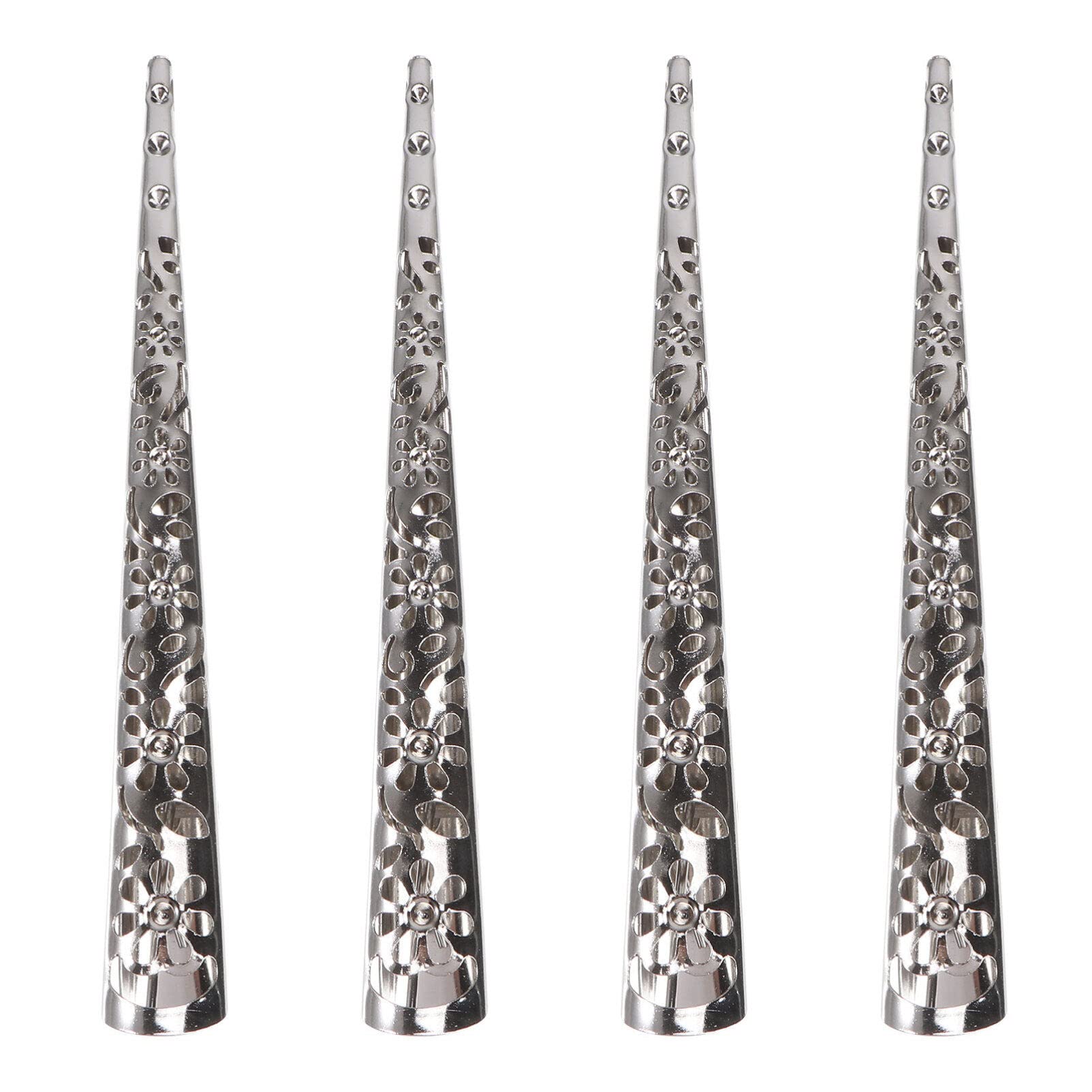 Decorative Hair Clips 4 Packs Bill Clips, Hollow Style Hair Clip Rustproof Metal Alligator Curl Clips with Holes for Hair Styling, Hair Coloring Metallic Hair Clips