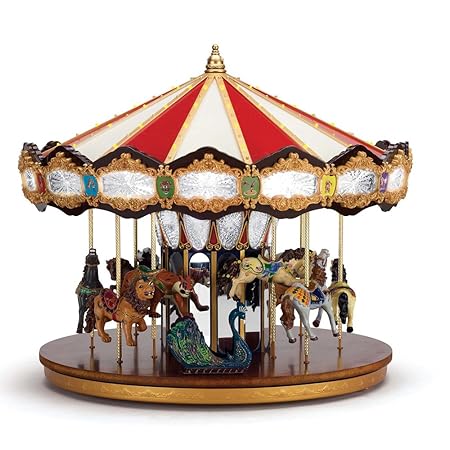 Mr Christmas Grand Jubilee Holiday Carousel Music Box With 40