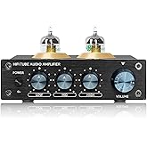 Audio VE-200 Tube Audio Amplifier, 2 Channel Home Audio Stereo Power Amp for HiFi Preamplifier, Components for Warm & Transparent Sound, Compatible with DVD/CD, MP3, TV Box, Computer, Cell Phone