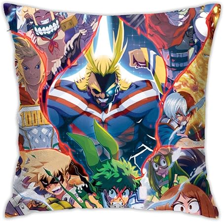 RJ Unique Pillow Cover,My He-Ro ACA-Demia-Himiko Toga All Might Deku