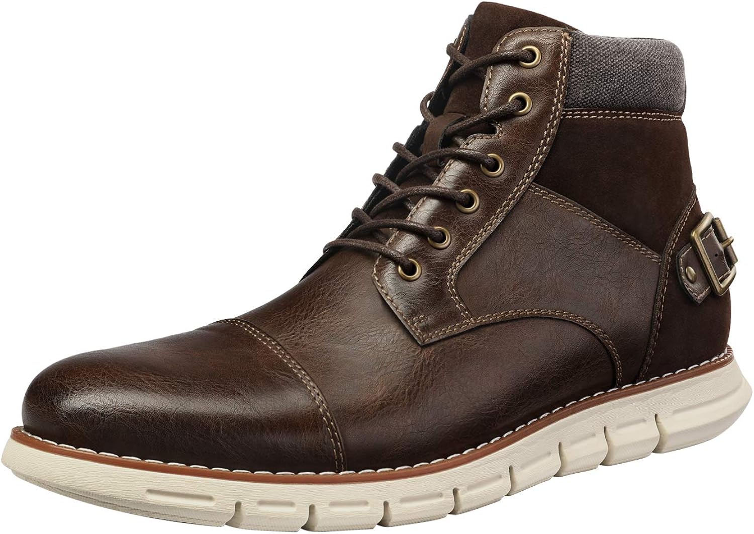 Bruno Marc Men's Motorcycle Combat Boots Casual Chukka Boots