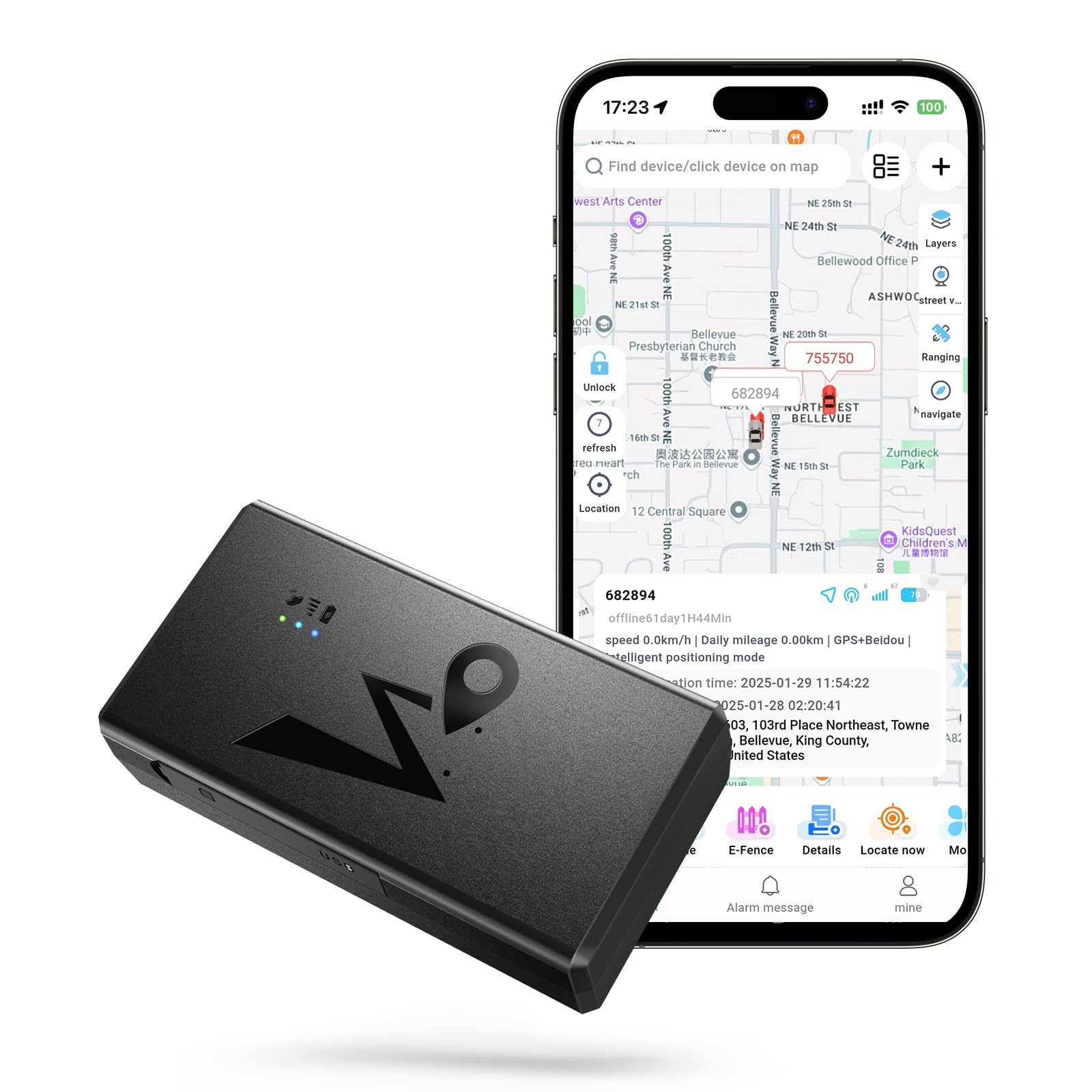 Photo 1 of 4G LTE GPS Tracker for Vehicles & Cars 90-Day Battery Life, Real-Time Tracking & Geo-Fencing Alerts, USA/Canada Coverage Multi Alerts (Subscription Required)