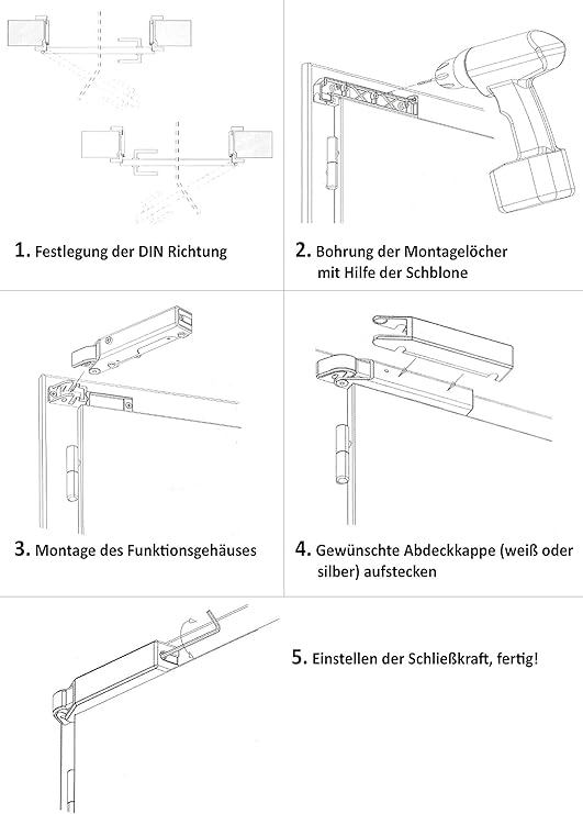 Primas Automatischer Turanlehner Innentur Anlehnen Und Softclose Weiss Und Silber Made In Germany Amazon De Baumarkt