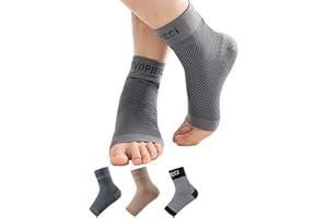 EVOPLECI Ankle Compression Sleeve, 20-30mmHg Plantar Fasciitis Socks, Ankle Compression Socks for Women and Men(1Pair), Ankle Sleeve Compression Support, Compression Ankle Sleeve, Heel Pain Achilles Tendonitis Relief