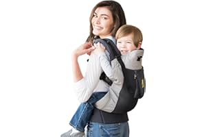 LILLEBABY LÍLLÉbaby 3-in-1 Ergonomic CarryOn Airflow Toddler Carrier with Lumbar Support & Breathable Mesh (25-60 lbs), Supportive & Comfortable, Multi-Position Carrying for Hiking & Travel (Charcoal/Silver)