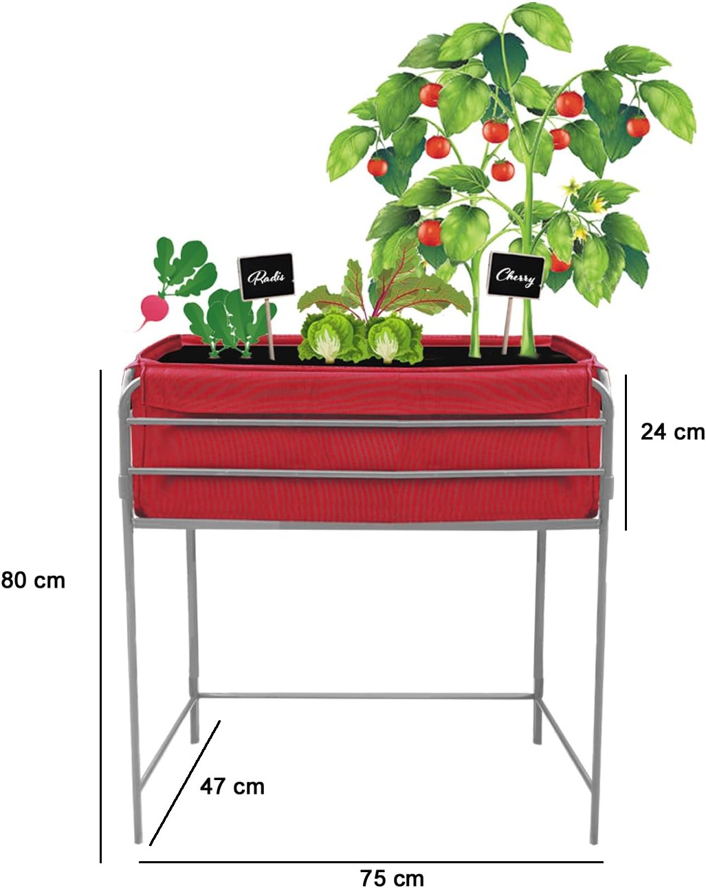 Huerto urbano Veggie Bag 75x47x80 cm.Color rojo: Amazon.es: Jardín