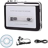 Cassette MP3 Player, Portable Walkman Cassette Player Tape Converter to MP3 via USB Auto Reverse Audio Music Tape Player with