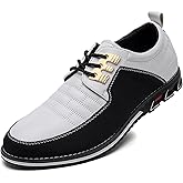 HLLQ Men's Modern Oxford Leather Fashion Sneakers Daily Walking Shoes Business Office Party Prom Dress Shoes Size 7-15