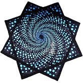 BVCY Flowstar Beginners Spinning Cloth Flow Star Juggling and Skill Toy Fingertip Rotating Flow Toy Dapo Star Blue (R01-Style2)
