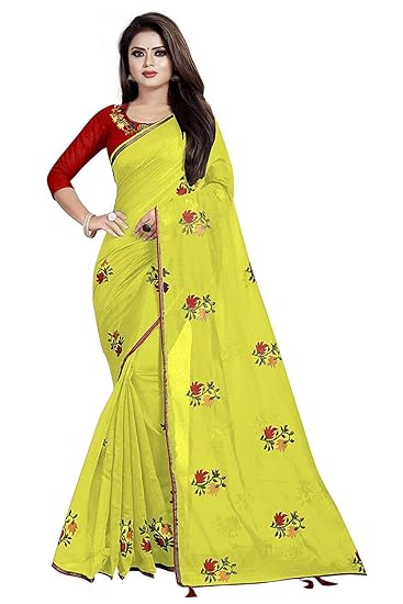 Embroideryworkwithfinishing Saree