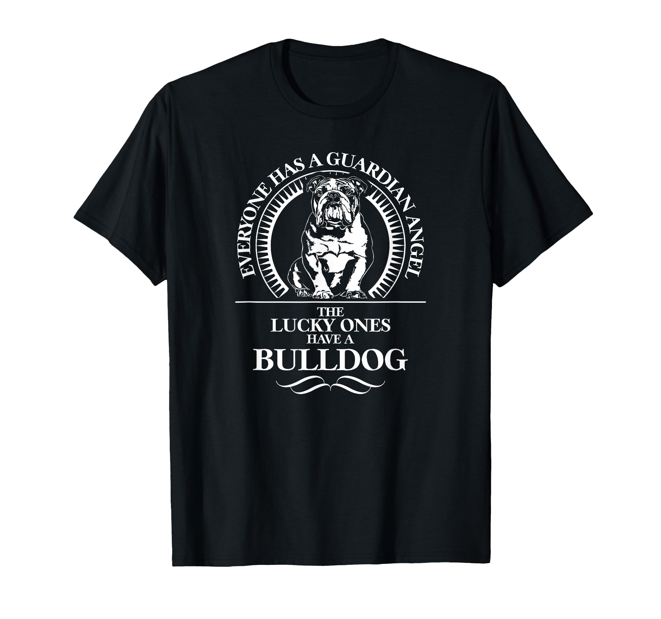 English Bulldog Guardian Angel Dog Saying T-Shirt