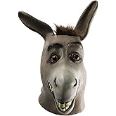 MOLEZU Donkey Mask,Halloween Novelty Deluxe Costume Party Cosplay Latex Animal Head Adult.