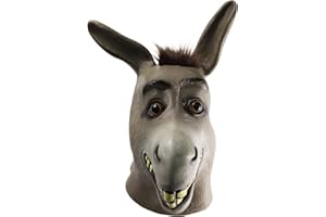 MOLEZU Donkey Mask,Halloween Novelty Deluxe Costume Party Cosplay Latex Animal Head Adult