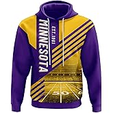 Men's Football Hoodie Long Sleeve Pullover Sweatshirt Game Day Apparel City Team Fan Hoodies Gift S-2XL