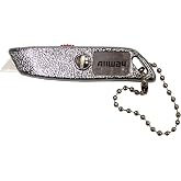ALLWAY MK4 Chromed Die-Cast Retractable Micro Knife, 2-1/2" | Compact Size, Built-in Keychain