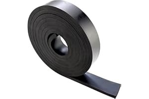 TEKDOE 1/2 Inch Thick Neoprene Rubber Strips and Heavy-Duty Solid Rubber Rolls, Sheet for DIY Gasket, Warehouse, Pads, Seals, Weather Stripping, Flooring (2 Inch Wide, 12 Feet Long)
