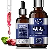 Zeolite Drops for Adults, Liquid Zeolite Detox Drops, Body Cleanse with Methyl B12 & Vitamin D3, Supports Immune Health, Energy & Focus Support, 60-Day Supply