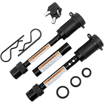 TowWorks Keyed Alike Trailer Hitch Lock Set – 5/8" & 1/2" Pin Diameter, Fits Class I-IV Hitches, Black - View #5