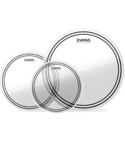 Amazon.com: Remo Pinstripe Clear 4-piece Tom Pack - 10/12/14/16