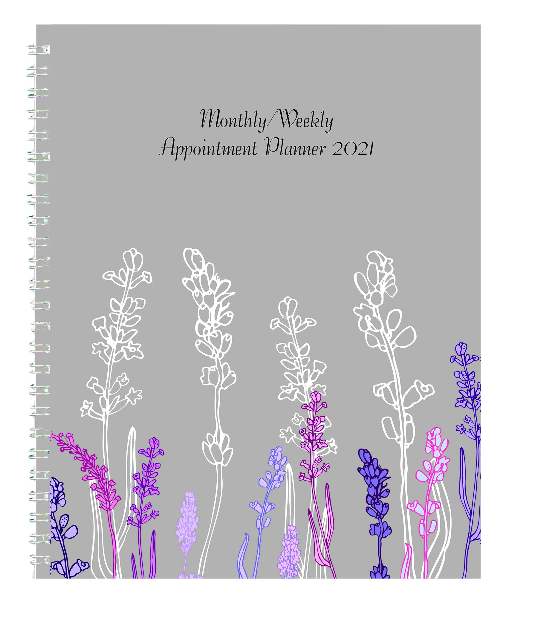 House of Doolittle 2021 Weekly and Monthly Calendar Planner, Wildflower, 8.5 x 11 Inches, January - December (HOD28774-21)