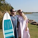 Hiturbo Changing Robe Towel Poncho with Hood One Size Mobile Beach view 6
