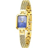 BERNY Silver Watches for Women Easy Resize Ladies Bracelet Watch All Stainless Steel Luxury Fashion Small Square Wristwatch Waterproof Detachable Band