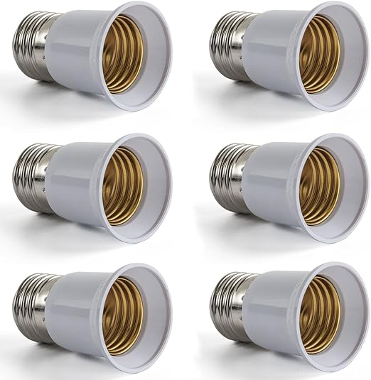 AWELIGHT E26 to E26 Light Base Extender Socket Adapter Converter for