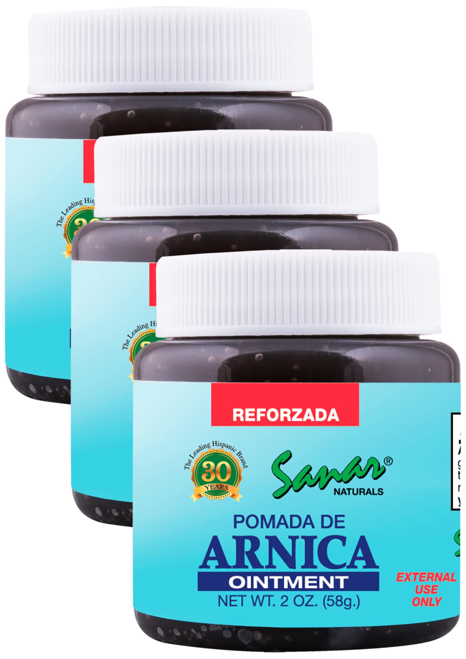 Sanar Naturals Dark Arnica Ointment Support, 2 oz – Fast Action for Joint Back, Neck, Knee, Hand, Foot, and More, Travel Size (Pack of 3)