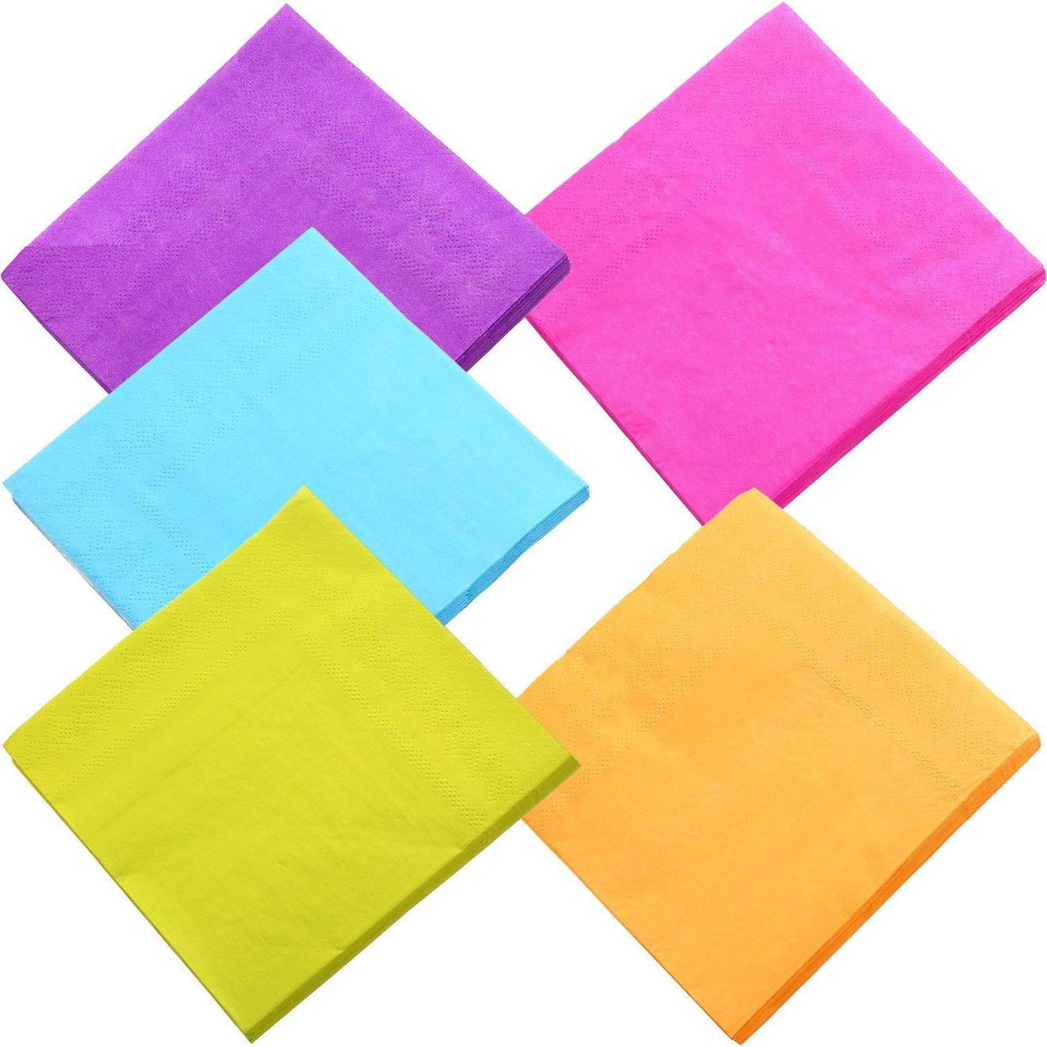 DuckMall Beverage Paper Colorful Napkins Cocktail Napkin 2 Ply for