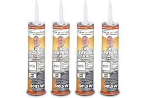 RV WHOLESALE DIRECT Dicor 501LSW-1, Lap Sealant Self-Leveling, White, 10.3 Ounce Tube (4)