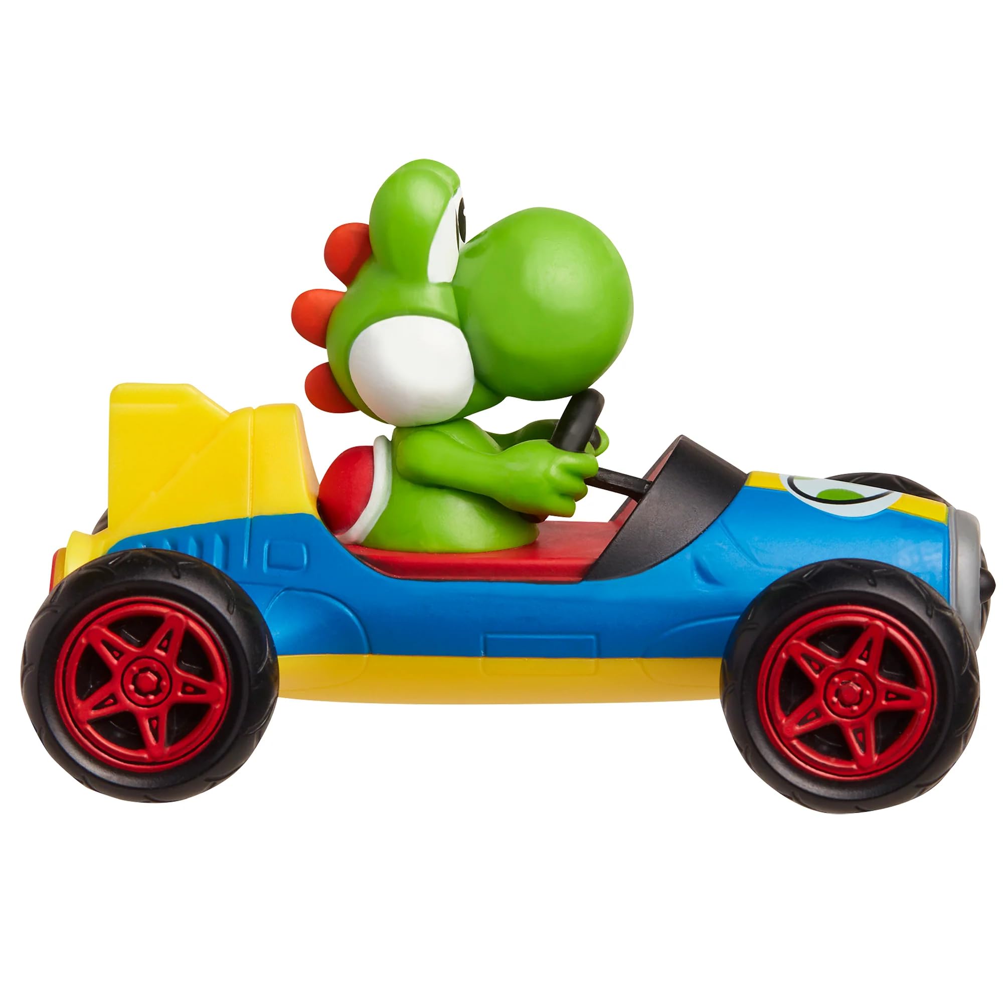 Mario Kart Jakks Nintendo Yoshi in Blue Mach 8 Vehicle 2.5 inch Figure