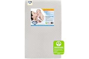 Delta Children Twinkle Stars 3-Inch Mini/Portable Crib Mattress - Premium Sustainably Sourced Fiber Core - Waterproof - GREENGUARD Gold Certified (Non-Toxic) - Trusted 10 Year Warranty - Made in USA
