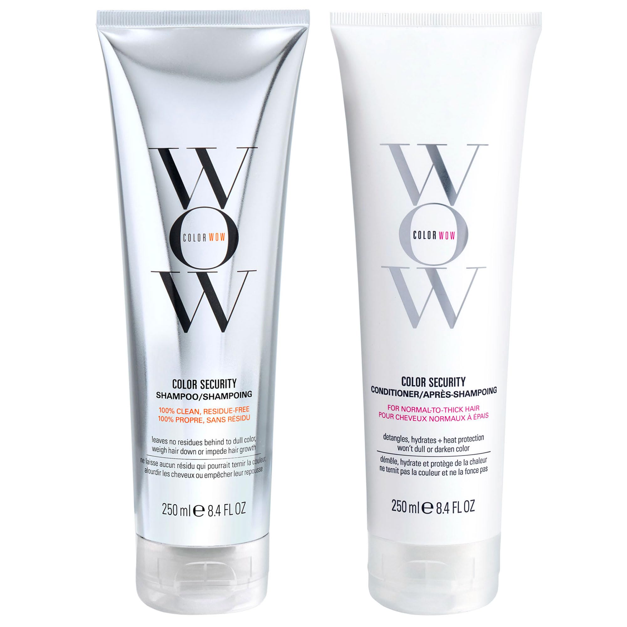 COLOR WOW Dream Clean Duo - 100% clean, sulfate-free COLOR SECURITY SHAMPOO and weightless COLOR SECURITY CONDITIONER| Achieve Super Glossy, Hydrated Hair