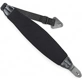 Neotech Mega Guitar Strap - Wide Padded Neoprene with Memory Foam for Heavy Bass, Electric and Acoustic Guitars, Adjustable Anti-Fatigue Stretch Design, Made in USA, Black