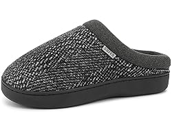 UBFEN Mens Slippers for Indoor Bedroom Memory Foam