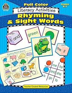 Amazon.com: Full-Color Literacy Activities: Rhyming & Sight Words