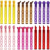 24 Pack Bubble Wands, Soda Burger Chips Ice Cream Mini Bubble Wands for Party Favors, Toys for Girls Boys Kids Toddler Adults, Party Bag Stuffers Goodie Bag Filler, Classroom Prizes