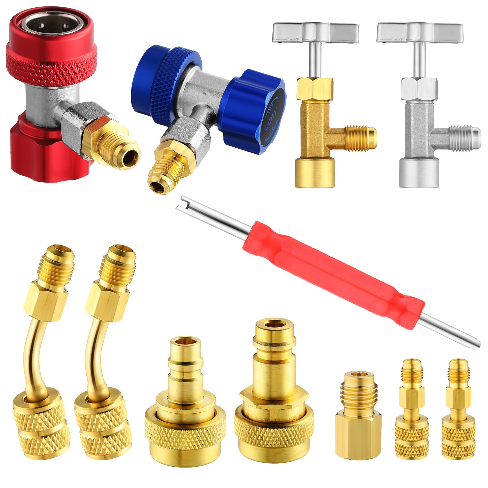 AC R134a Adapter Quick Couplers Kit, R134a to R1234yf Conversion ...