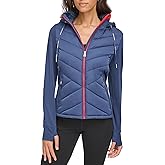 Tommy Hilfiger Women's Hybrid Hooded Puffer Jacket with Thumbholes