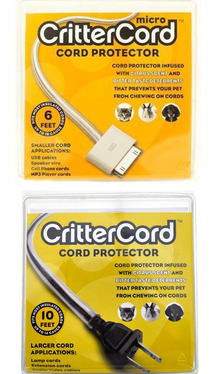 CritterCord citrus cord starter twin pack cable protector for rabbits cats dogs pets