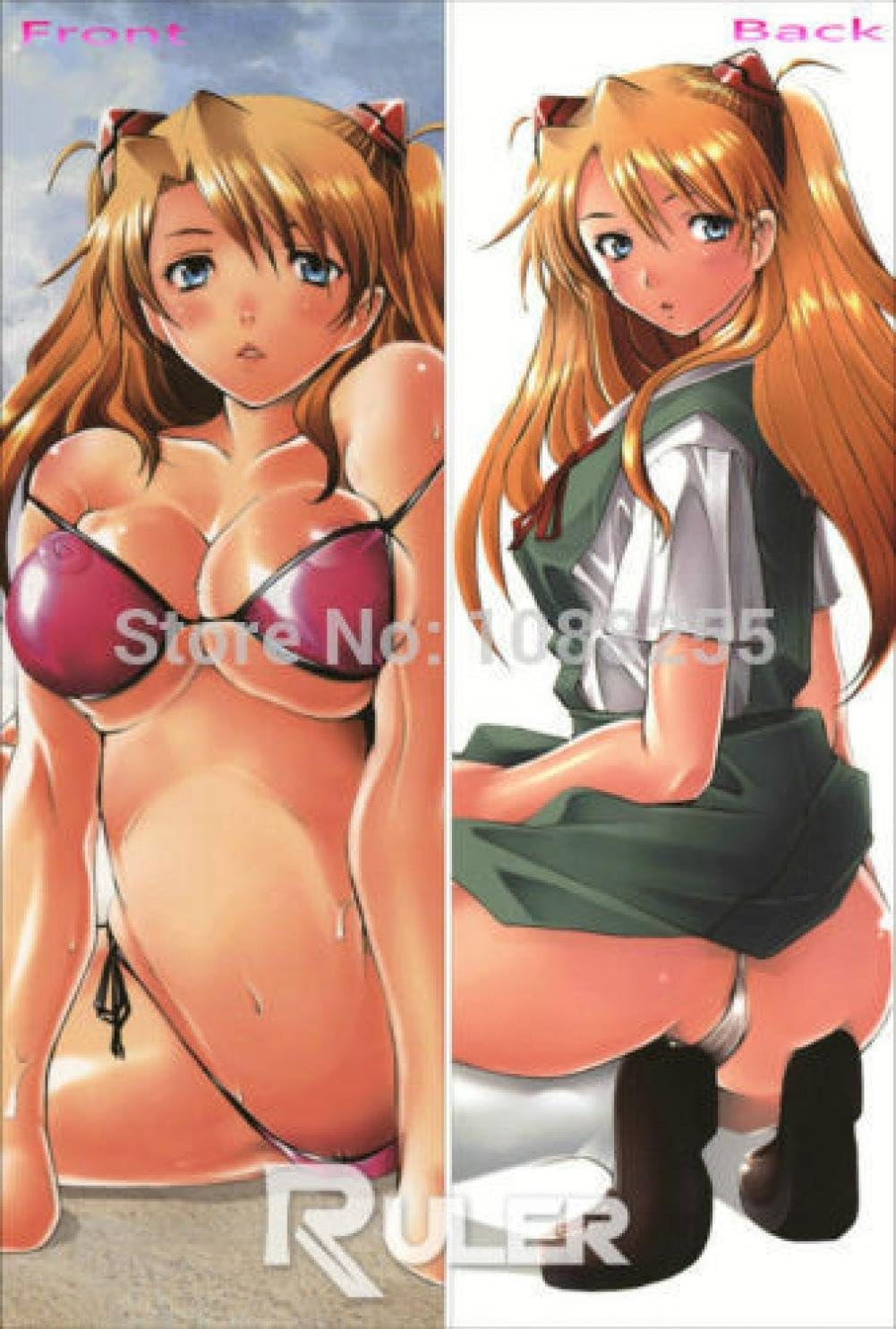 Drunk love Anime Dakimakura Hugging Pillow Cover Pillow Case Eva Soryu Asuka Langley Ev023
