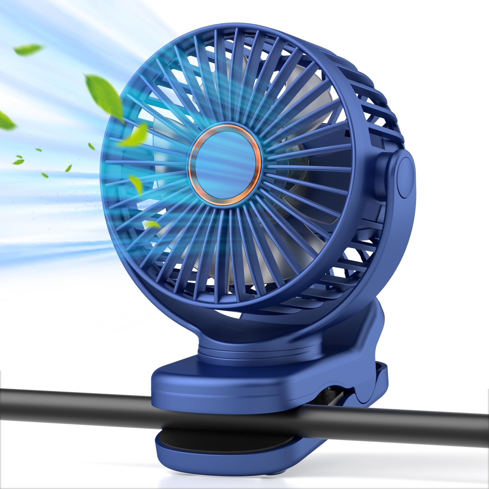Photo 1 of ASNUG Portable Mini Clip on Fan, 3 Speed Rechargeable Small USB Desk Fan with Strong Airflow, Battery Operated Personal Fan, 360° Rotate Adjustable Table Fan for Office Home Golf Cart Tent Stroller