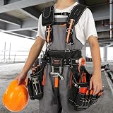 VEVOR Tool Belt Suspenders 29 Pockets 1680D Polyester Heavy Duty Adjustable view 8