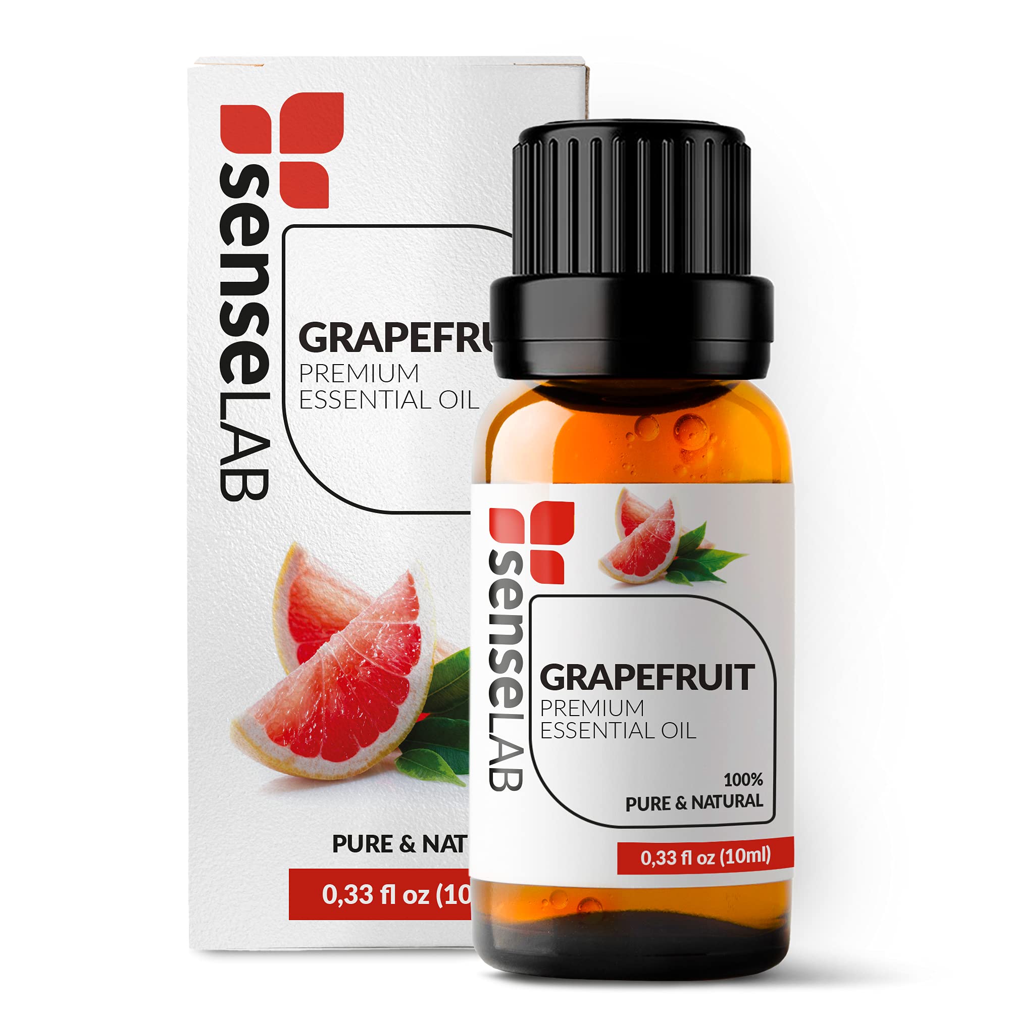 SenseLAB Grapefruit Essential Oil - 100% Pure Extract Grapefruit Oil Therapeutic Grade Essential Oils - for Diffuser and Humidifier - Wellness and Relaxation Oil - Enhances Focus (10 ml)