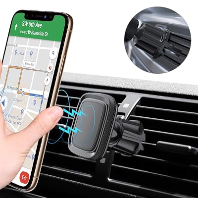 Universal Car Air Vent Phone Holder – Black, Adjustable Angle, Anti-Scratch, Clip Mount, For IPhone