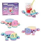 ASDTGOE 3D Printed Funny Turtle Coasters - Colorful Wacky Turtle Coaster Stress Relief Toys, Desktop Decorations for Home, Office, Party, One Piece (Matte Elegance)