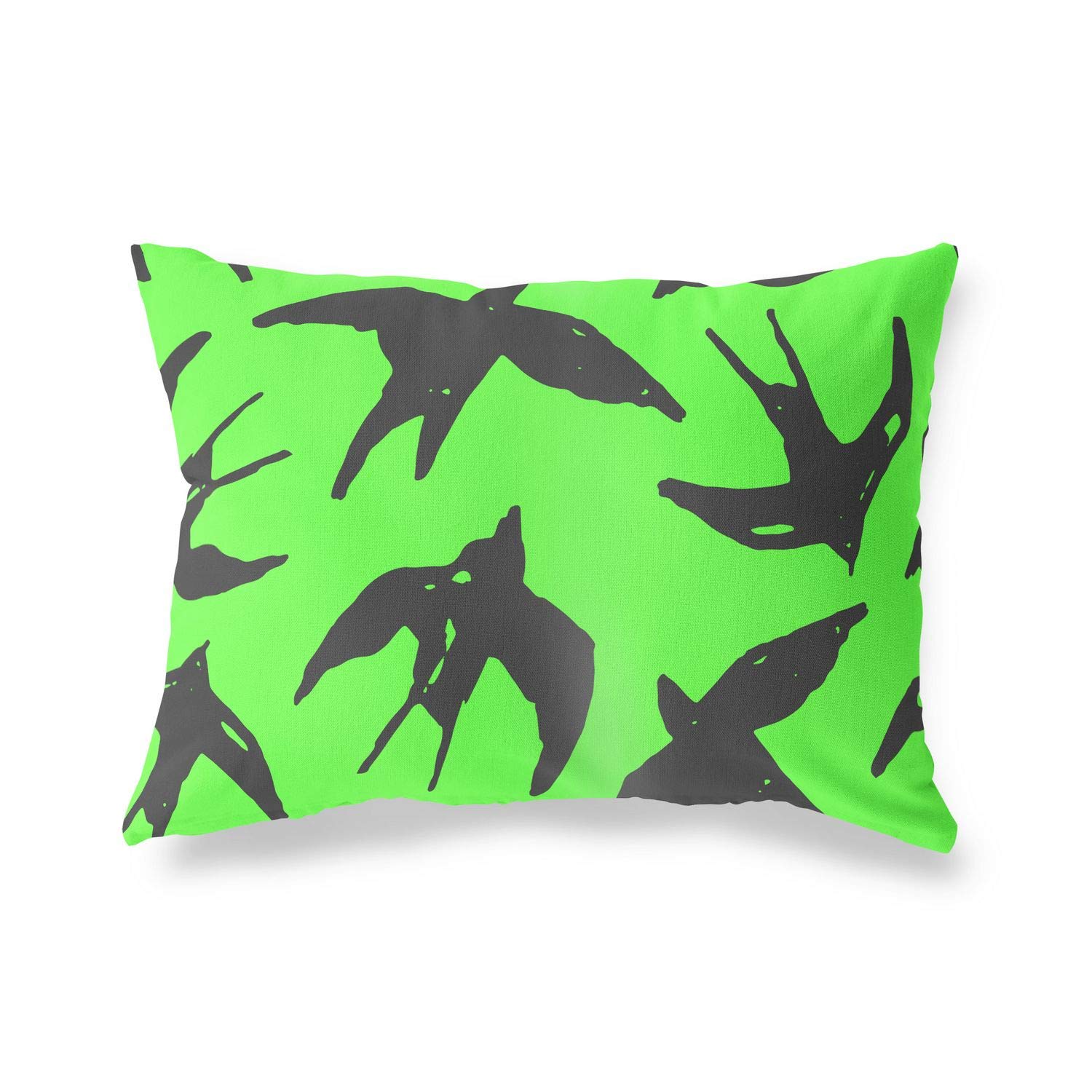 BonaMaison Decorative Cushion Cover, Neon Green Fume Throw Pillow Covers, Home Decorative Pillowcases for Livingroom, Sofa, Bedroom, Size: 45X60 Cm - Designed and Manufactured in Turkey